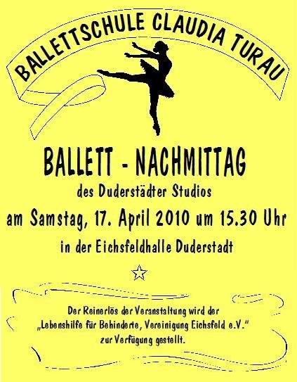 Ballett-Nachmittag am 17. April 2010